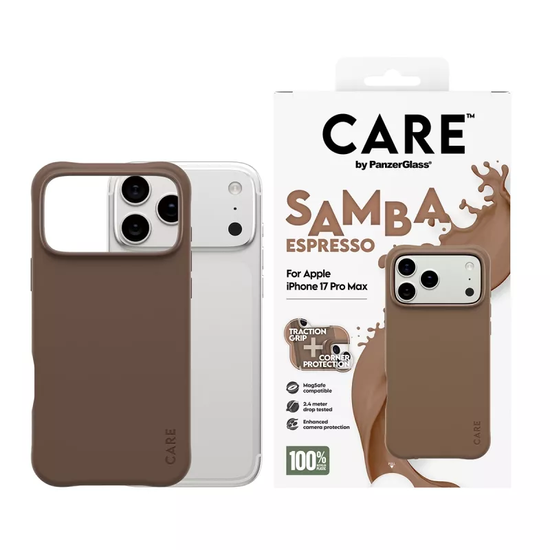 PanzerGlass CARE™ by ® Samba puzdro Espresso s MagSafe iPhone 17 Pro Max