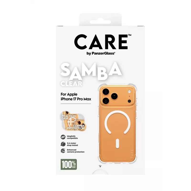 PanzerGlass CARE™ by ® Samba puzdro transparentné s bielym MagSafe iPhone 17 Pro Max