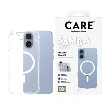 Puzdro PanzerGlass CARE by Fashionable Case Samba Transparent w. White MagSafe iPhone 17