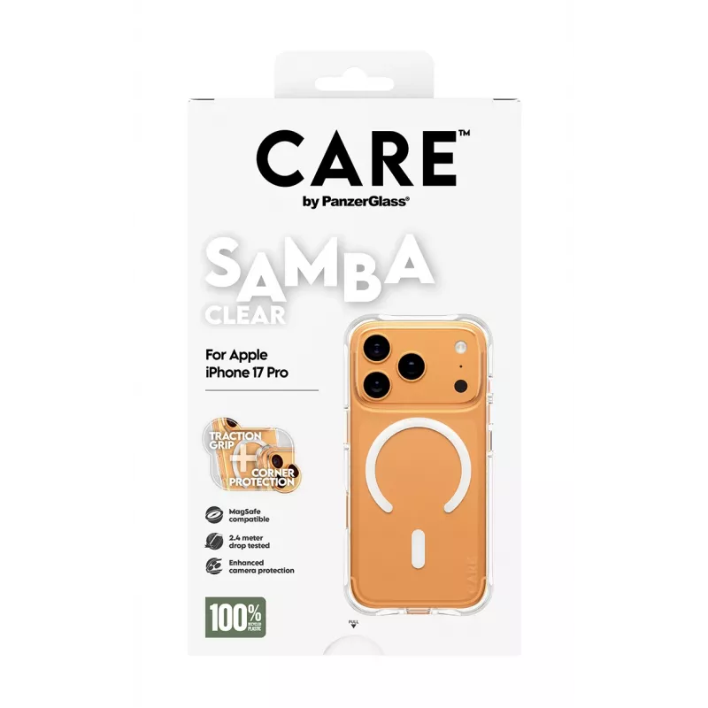 PanzerGlass CARE™ by ® Samba puzdro transparentné s bielym MagSafe iPhone 17 Pro