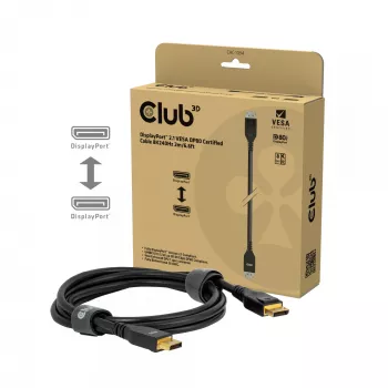 CLUB3D DisplayPort™ 2.1 VESA DP80 certifikovaný kábel 8K240Hz 2 m