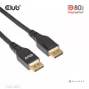 Club 3D CAC-1094 kábel DisplayPort 2.1 certifikovaný VESA DP80 8K 240 Hz, 2 m (6,56 ft), čierny