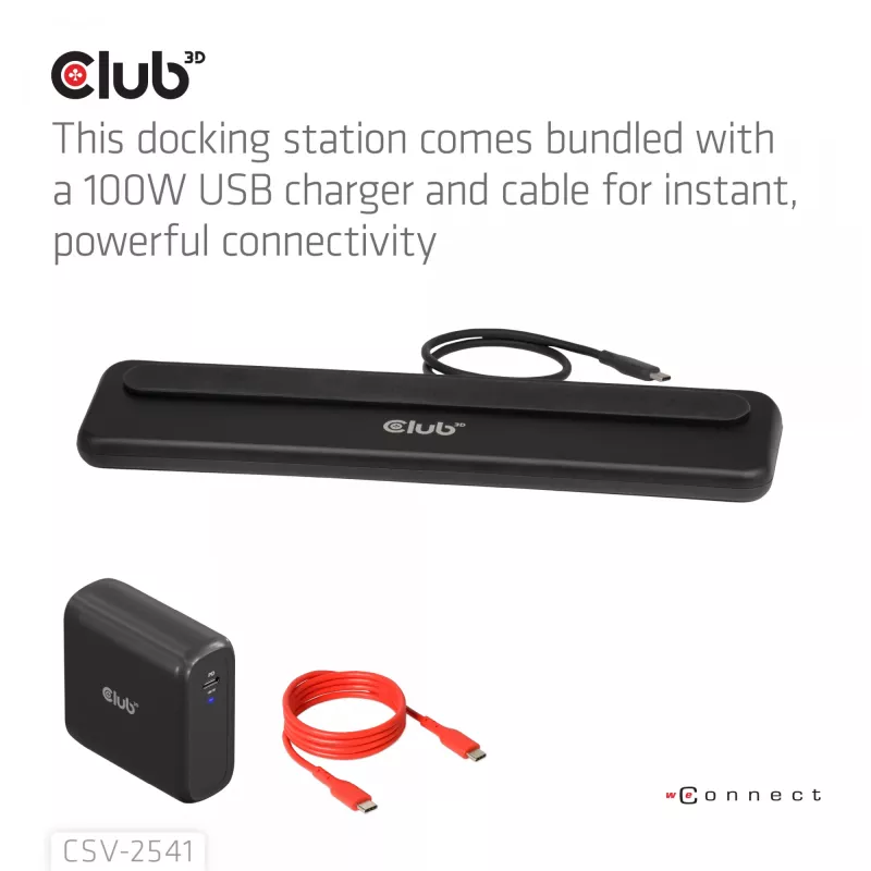 Dokovacia stanica club 3d CSV-2541 USB-C s výstupmi HDMI a DisplayPort