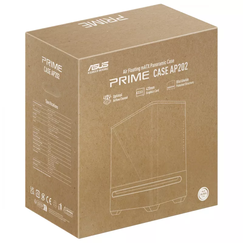 ASUS PRIME AP202 ARGB Midi Tower čierna