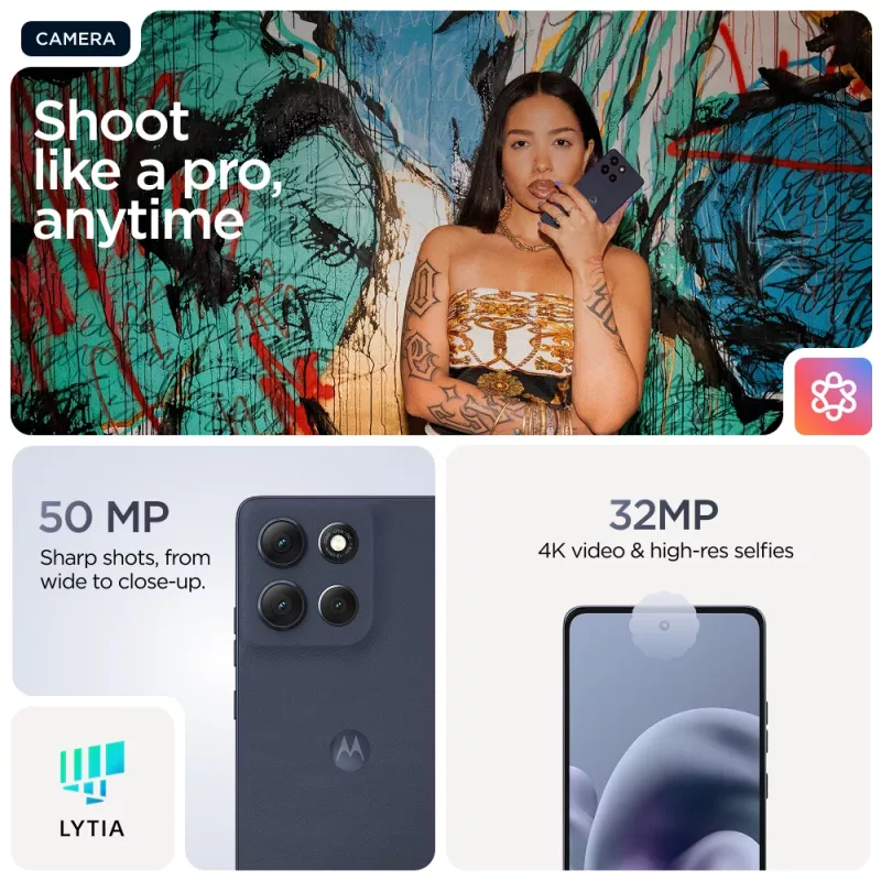 Motorola moto g86 5G 16,9 cm (6,67 inch) Dual SIM Android 15 USB Type-C 8 GB 256 GB 5200 mAh tmavomodrá