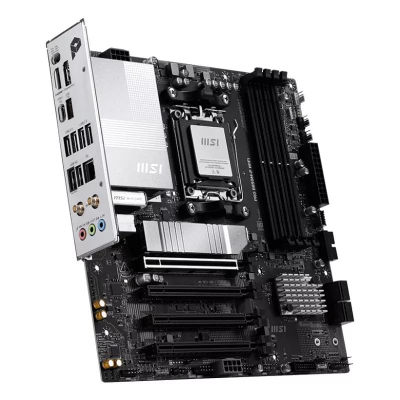 Základná doska MSI PRO B850M-P WIFI micro ATX, AMD B850, Socket AM5, 4×DDR5 DIMM, 3×M.2, Wi‑Fi 7, 5Gb LAN