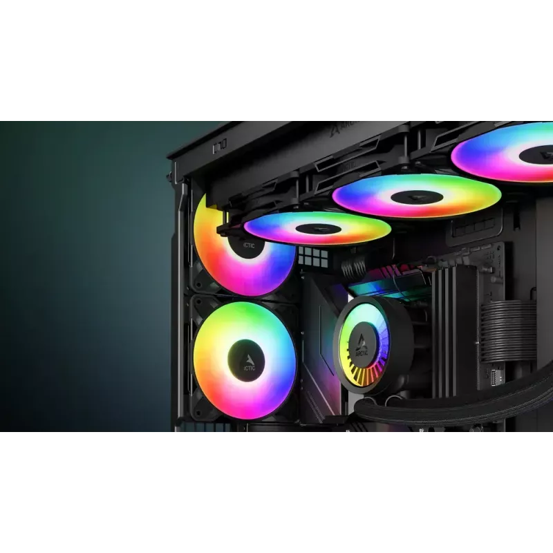 Ventilátor ARCTIC Freezer P12 Pro A-RGB 120 mm PWM 131 m³/h čierny biely