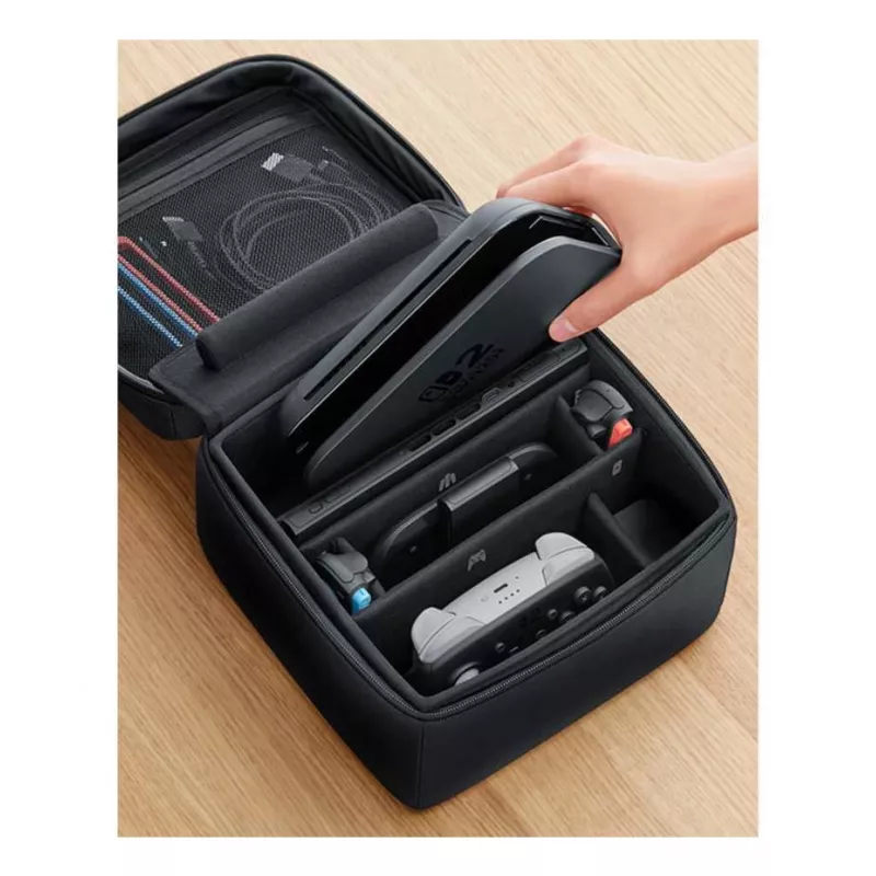 Nintendo Switch 2 All-In-One Carrying Case, cestovné puzdro, Nintendo, čierna, Nintendo Switch 2, zips