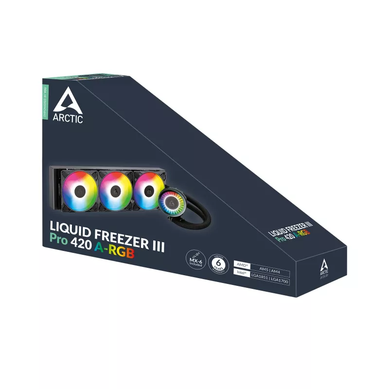 ARCTIC Liquid Freezer III Pro 420 A-RGB multi-kompatibilný all-in-one CPU vodný chladič s A-RGB