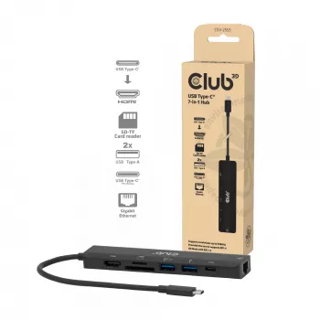 CLUB3D CSV-2553 rozbočovač USB Type-C 5000 Mbit/s čierna