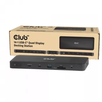 Dokovacia stanica CLUB 3D 14-1 USB-C Quad Display USB4 s 2× USB 2.0 portami
