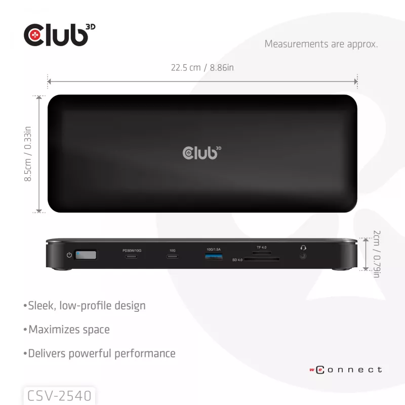 Dokovacia stanica CLUB 3D 14-1 USB-C Quad Display USB4 s 2× USB 2.0 portami