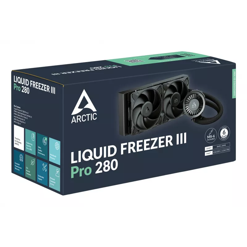 ARCTIC Liquid Freezer III Pro 280 - multi-kompatibilný all-in-one CPU vodný chladič