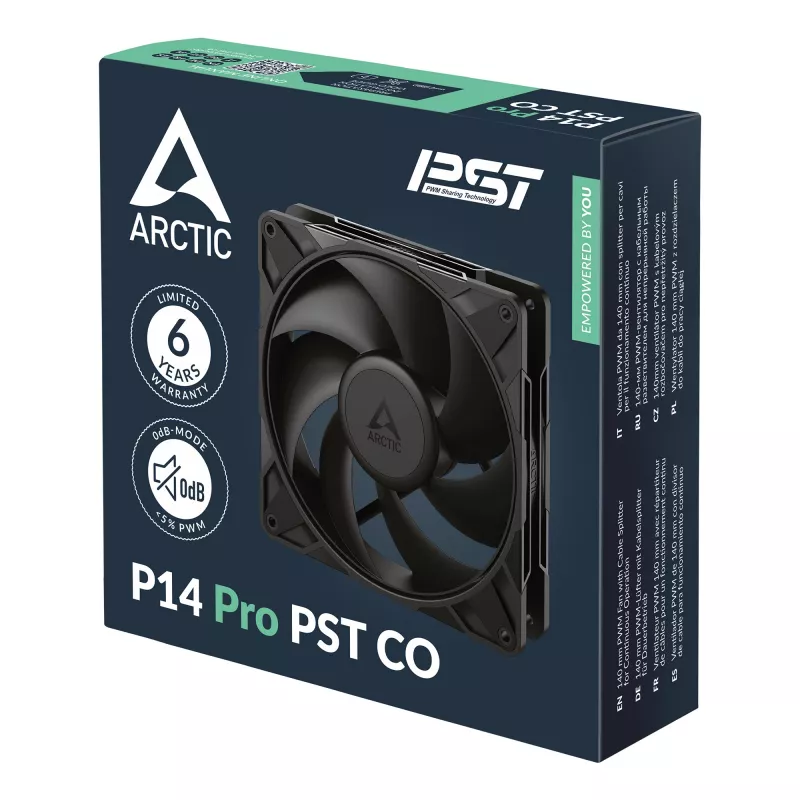 ARCTIC P14 Pro PST CO 140 mm PWM ventilátor s káblovým rozbočovačom pre nepretržitú prevádzku