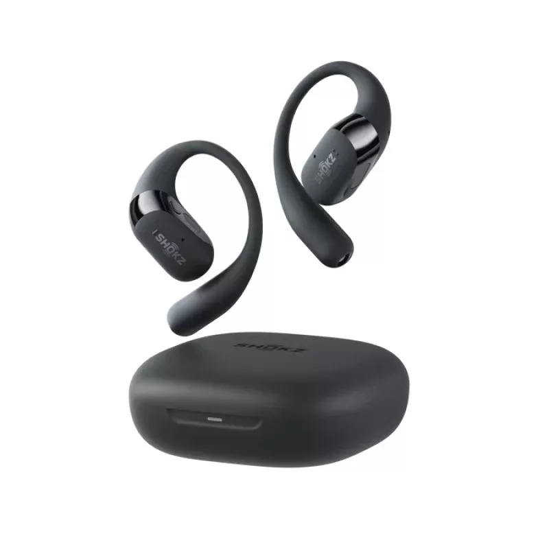 SHOKZ OpenFit 2+ slúchadlá bezdrôtové ušné háčiky, in-ear hovory/hudba Bluetooth čierna