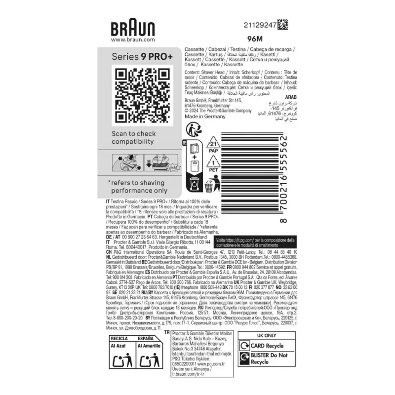 Braun Series 9 96M holiaca hlava