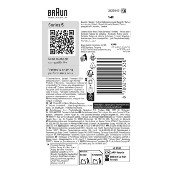 Strihacia hlava BRAUN Series 5 54 B – 1 náhradná hlava, čierna nerezová oceľ