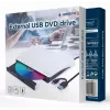 GEMBIRD externá USB DVD mechanika, čierno-biela