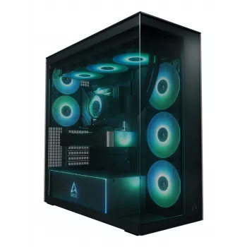 ARCTIC Xtender (čierna) Premium E-ATX PC skriňa, Midi-Tower, PC, čierna, EATX, kov, tvrdené sklo, gaming