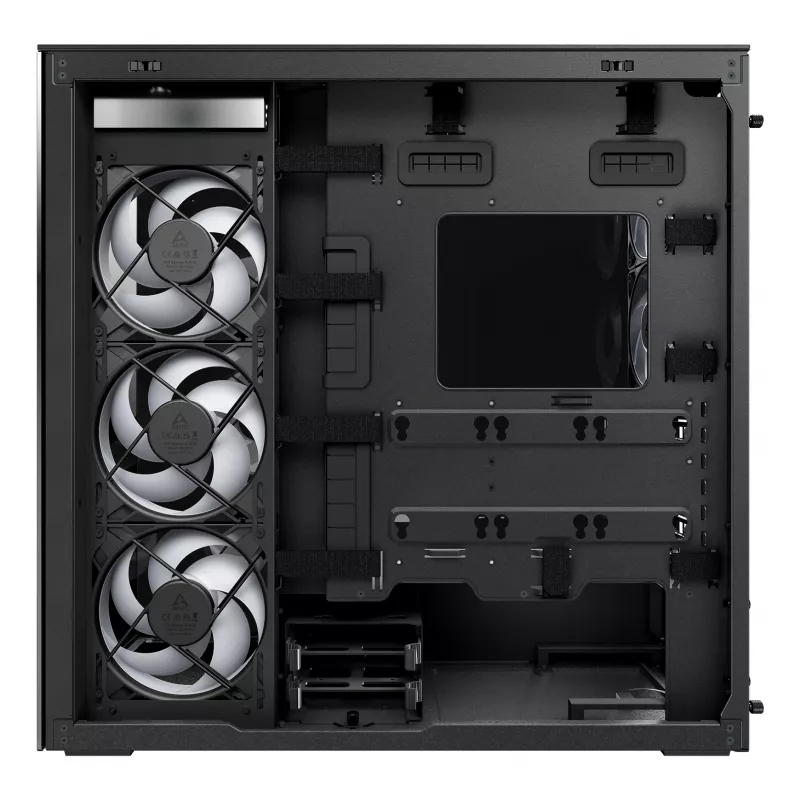 ARCTIC Xtender (čierna) Premium E-ATX PC skriňa, Midi-Tower, PC, čierna, EATX, kov, tvrdené sklo, gaming
