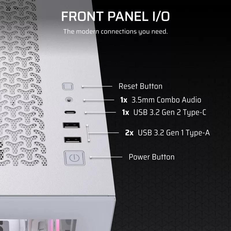 CORSAIR Midi Tower 3500X RS-R ARGB biela
