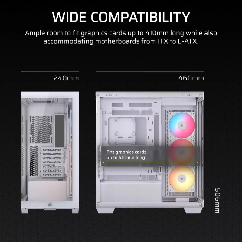 CORSAIR Midi Tower 3500X RS-R ARGB biela