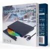 Gembird DVD-USB-031 externá tenká napaľovačka DVD, USB-C / USB 3.1, čierna