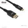 CLUB3D CAC-1563 videokábel adaptér 2 m USB Type-C DisplayPort čierny
