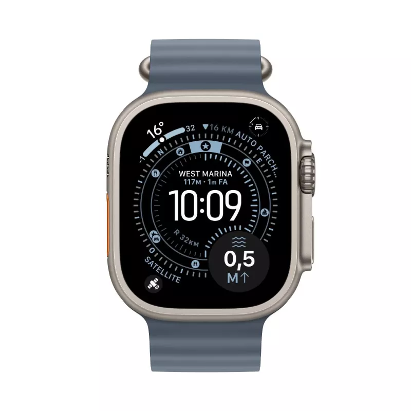 APPLE Watch Ultra 3 (2025) LTE 49mm titánové puzdro s Ocean Band - modrá