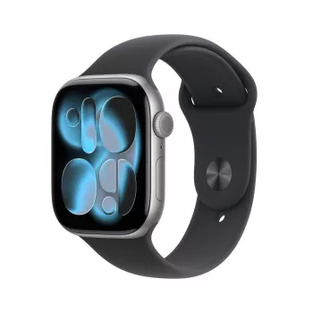 APPLE Watch Series 11 (2025) GPS 46mm Space Grey hliníkové puzdro so športovým remienkom M/L - čierna