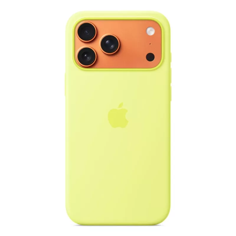 APPLE iPhone 17 Pro Max – silikónové puzdro s MagSafe – neónovo žltá