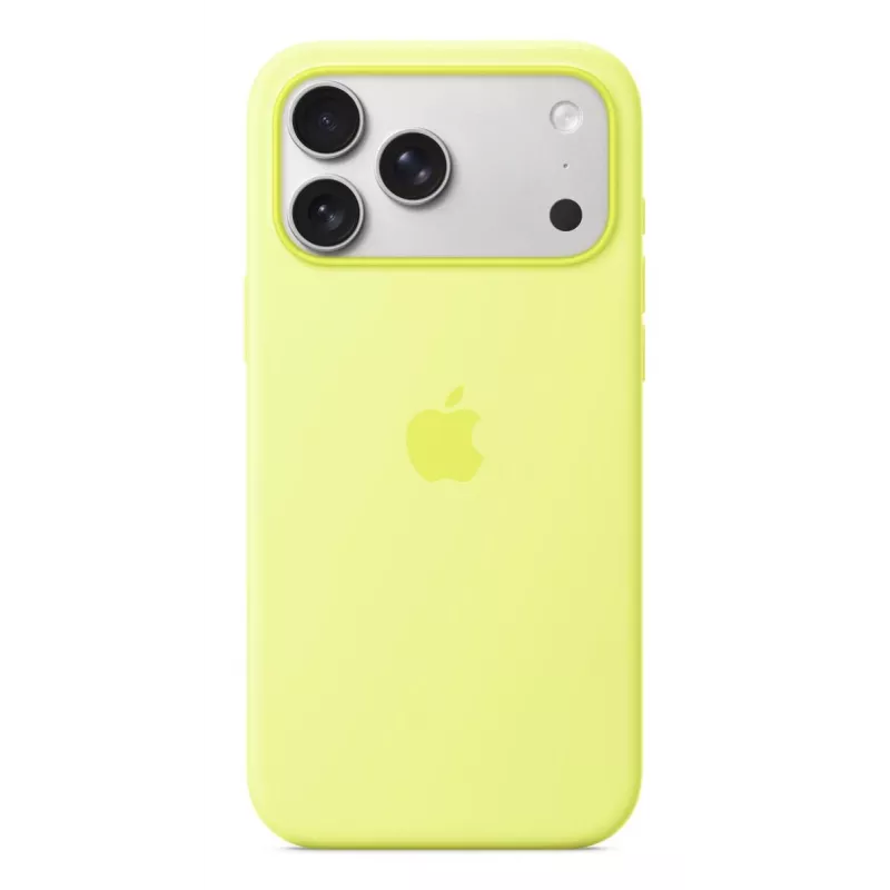 APPLE iPhone 17 Pro Max – silikónové puzdro s MagSafe – neónovo žltá