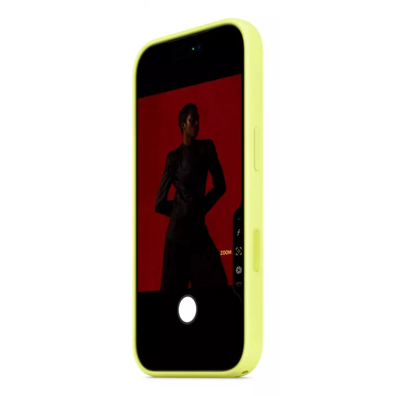 APPLE iPhone 17 Pro – silikónové puzdro s MagSafe – neónovo žltá