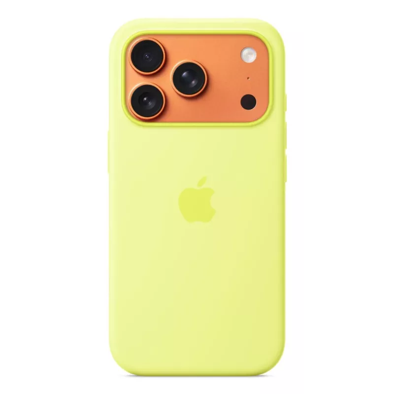 APPLE iPhone 17 Pro – silikónové puzdro s MagSafe – neónovo žltá