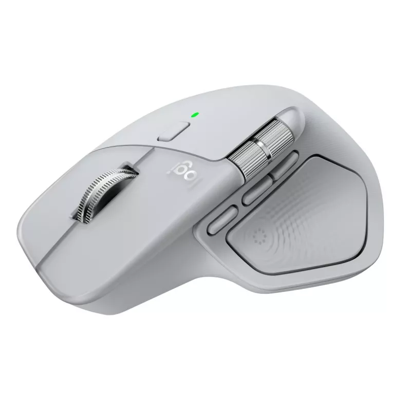 Logitech myš MX Master 4 — pre pravákov, laser 8000 DPI, RF bezdrôtová + Bluetooth, 8 tlačidiel, sivá