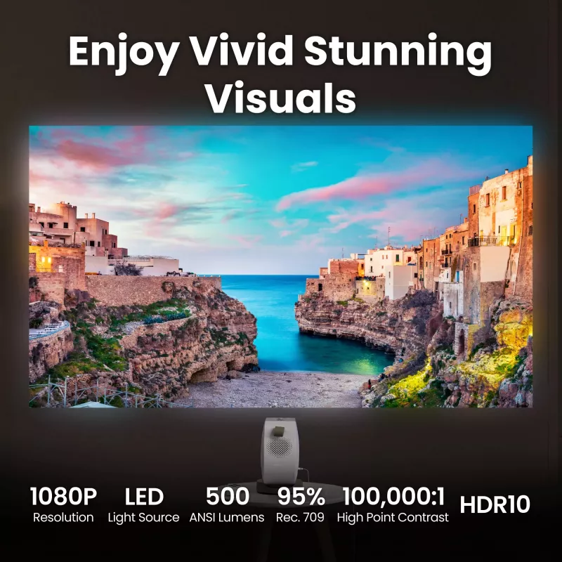 BenQ GV32 500 ANSI lumen DLP 1080p (1920x1080) biely