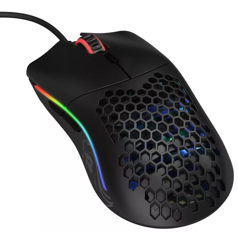 Glorious Gaming Glorious Model O myš Regular (čierna), pre pravákov, optická, USB typu A, 12000 DPI, čierna