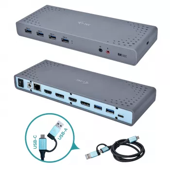 i-tec USB 3.0 / USB-C / Thunderbolt 3 dokovacia stanica s dvoma displejmi