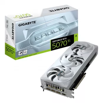 GIGABYTE GeForce RTX 5070 Ti EAGLE OC ICE SFF 16G grafická karta - 16 GB GDDR7, 256 Bit, PCI-E 5.0, 2542 MHz takt jadra, 3 x DP 2.1a, 1 x HDMI 2.1b, NVIDIA DLSS 4, GV-N507TEAGLEOC ICE-16GD