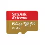 Pamäťová karta SanDisk Extreme microSDXC 64GB + adaptér SD, čítanie 170 MB/s, zápis 80 MB/s, A2, C10, V30, UHS-I U3