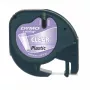 DYMO značkové plastové etikety LetraTag | 12 mm x 4 m rolka | čierna tlač na priehľadných etiketách | viacúčelové samolepiace etikety pre tlačiarne etikiet LetraTag
