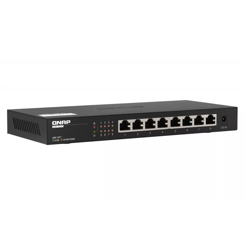 QNAP QSW-1108-8T sieťový switch neupravovaný 2.5G Ethernet (100/1000/2500) čierny