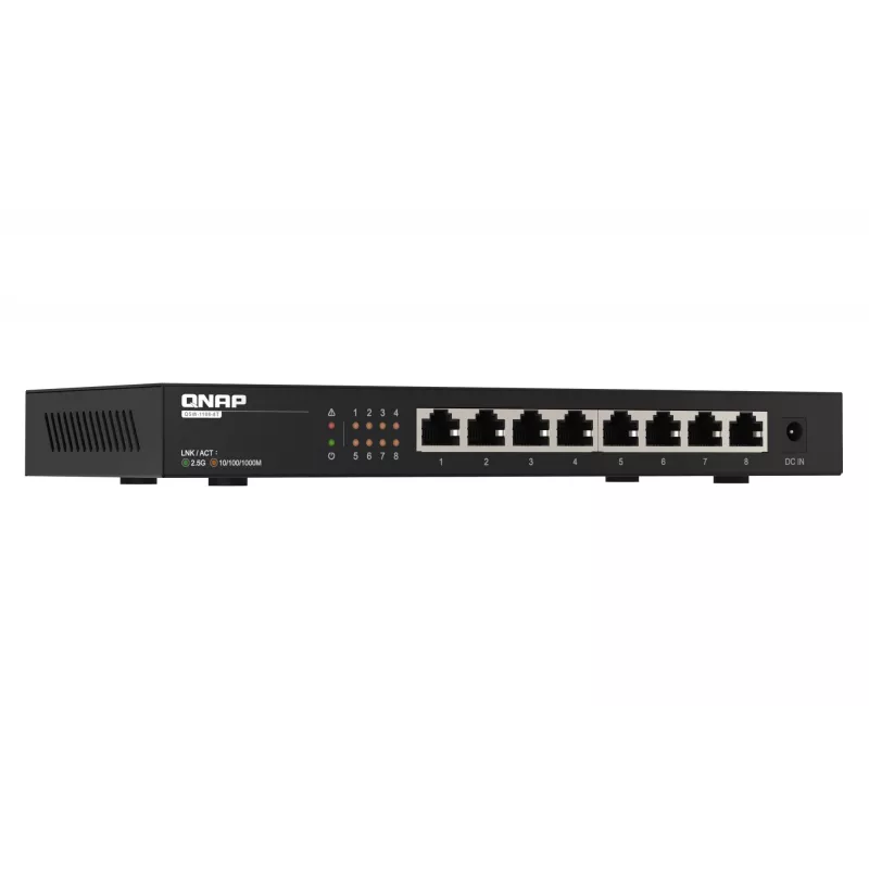 QNAP QSW-1108-8T sieťový switch neupravovaný 2.5G Ethernet (100/1000/2500) čierny