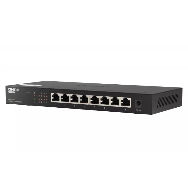 QNAP QSW-1108-8T sieťový switch neupravovaný 2.5G Ethernet (100/1000/2500) čierny