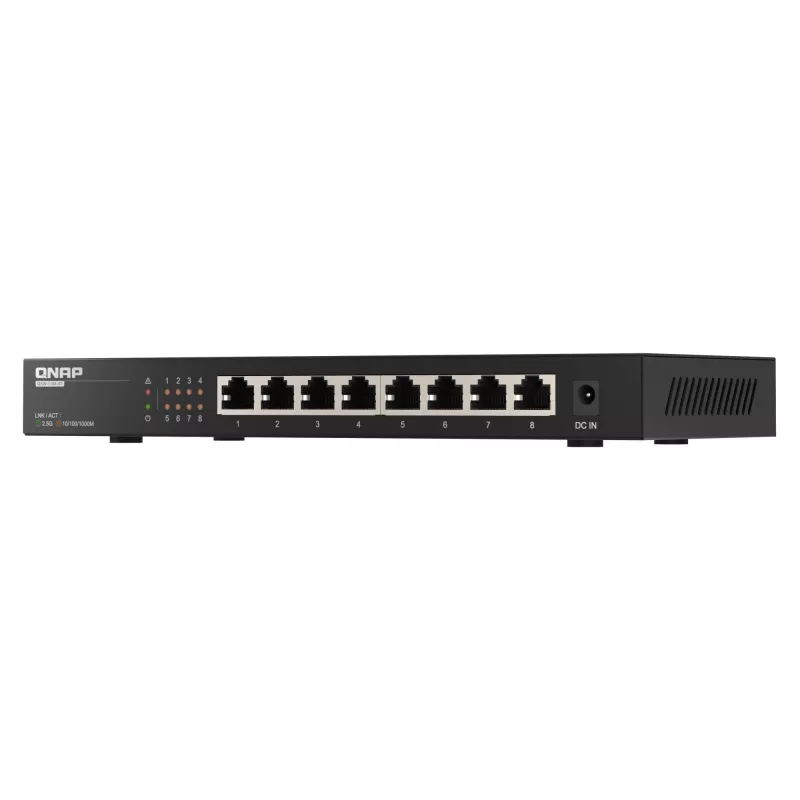 QNAP QSW-1108-8T sieťový switch neupravovaný 2.5G Ethernet (100/1000/2500) čierny