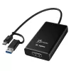 j5create JVA11-N 4K HDMI™ capture adaptér, čierny, USB 3.2 Gen 1 (3.1 Gen 1), 3840 x 2160 pixelov, hliník, 0,19 m, Taiwan