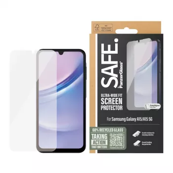 PanzerGlass SAFE. by ® ochranná fólia displeja pre Samsung Galaxy A15 | A15 5G | Ultra-Wide Fit s EasyAligner