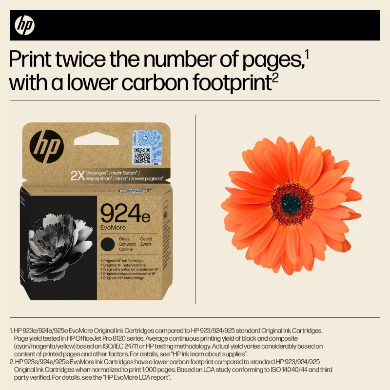 HP 924e EvoMore čierna originálna atramentová kazeta