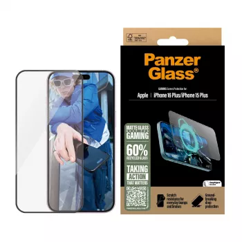 PanzerGlass® Gaming ochranná fólia displeja iPhone 16 Plus | 15 Plus | Ultra-Wide Fit