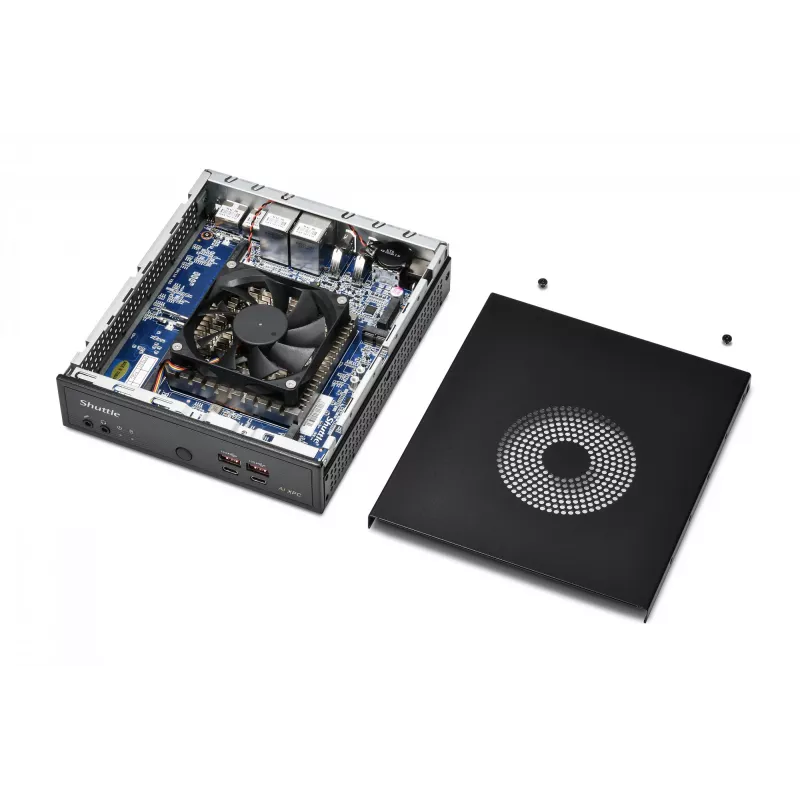 Shuttle Slim AI PC DN11H5 Intel Core Ultra 5 125H, Intel Arc grafika, 2xHDMI, 2x DP, 4x 2.5Gbit LAN, VESA, 24/7 nepretržitá prevádzka